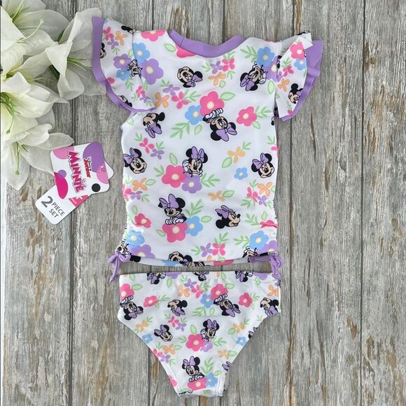 Mini Mouse & Hello Kitty Tankini & Bikini Bathing Suits 2,  2-Piece Sets Size 12 - Picture 3 of 5